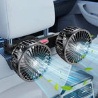 USB Autoventilator Met Dubbele Kop En Flexibele Slang